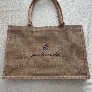 Tan Greek Rattan/ straw Beach/Tote Bag